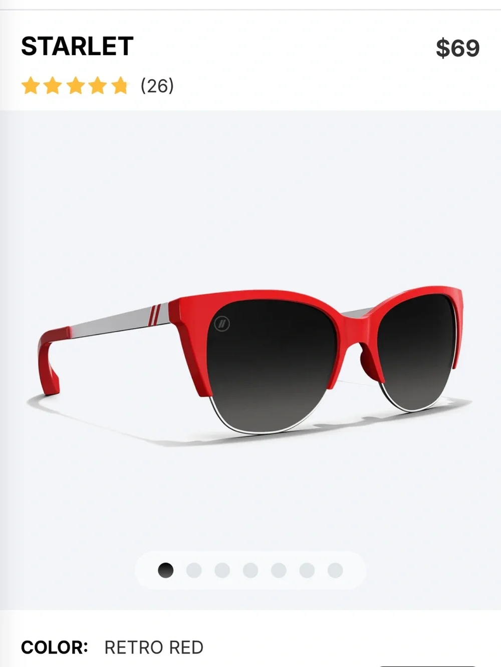 Blenders Starlet Sunglasses in Retro Red